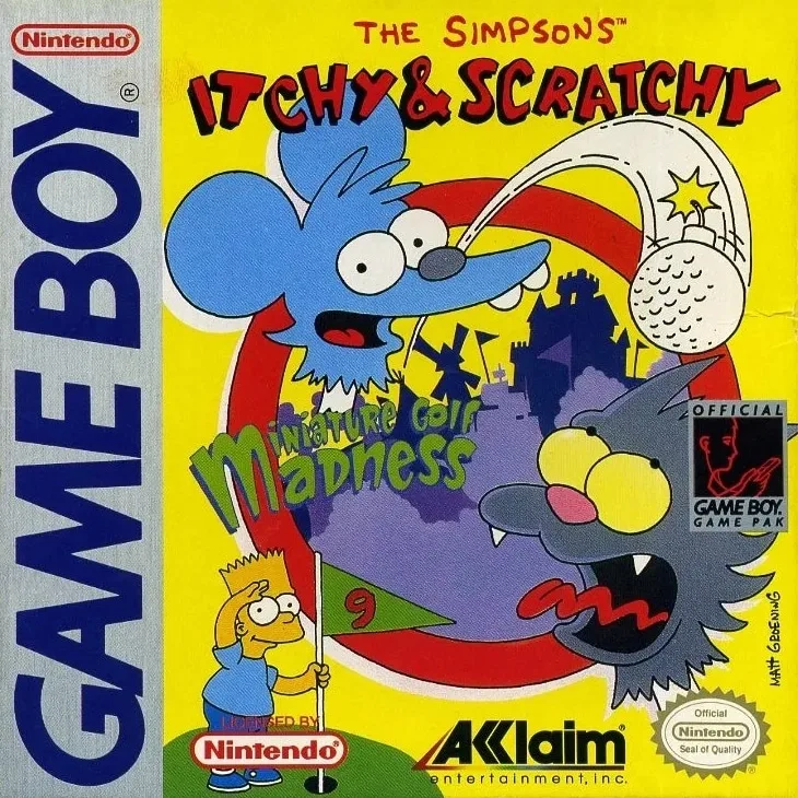 Itchy & Scratchy in Miniature Golf Madness