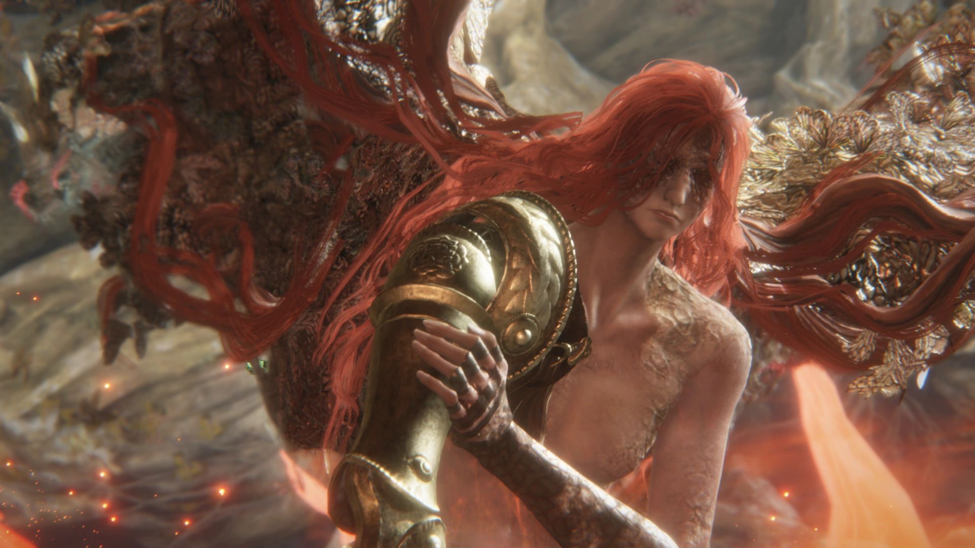 Malenia em uma cena de combate do jogo Elden Ring; imagem ilustrativa, não é um frame do filme