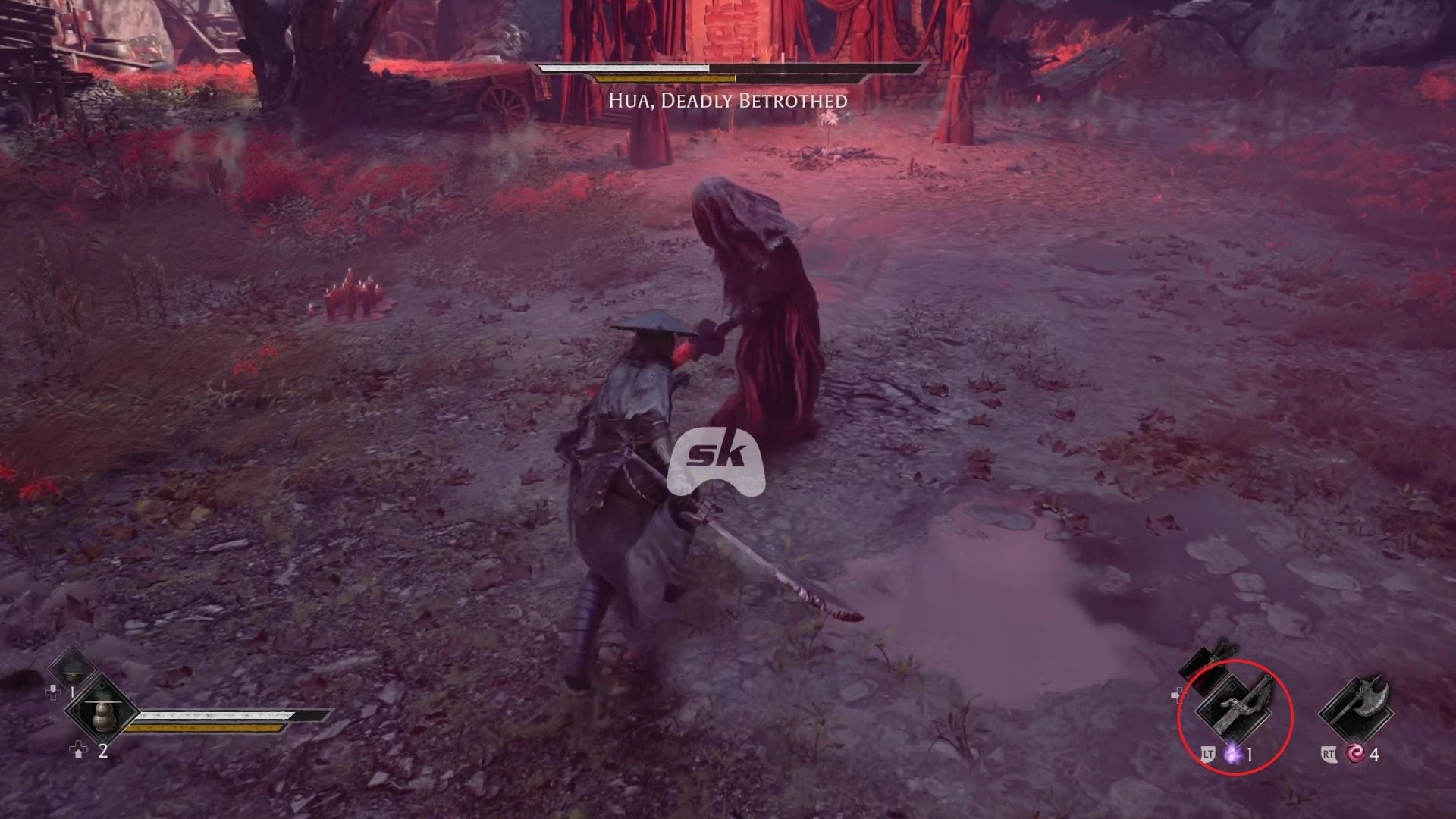 Purple Power Surge gauge ready in the bottom right corner of the combat HUD