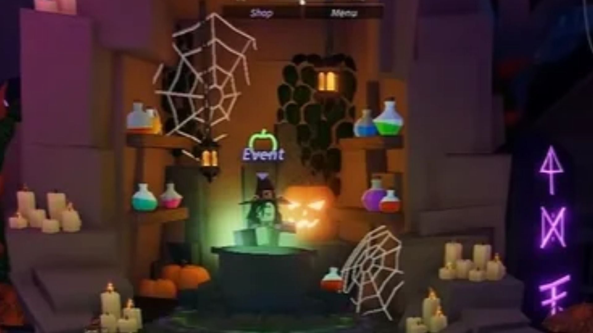 Witch Beatrix stirring her magical cauldron on Fischfright