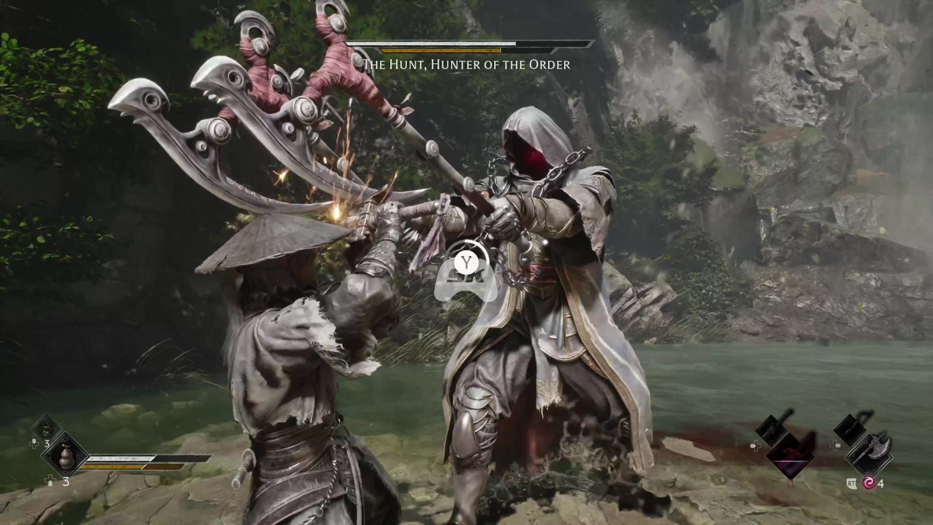 Cinematic execution animation and QTE prompt in Phantom Blade Zero