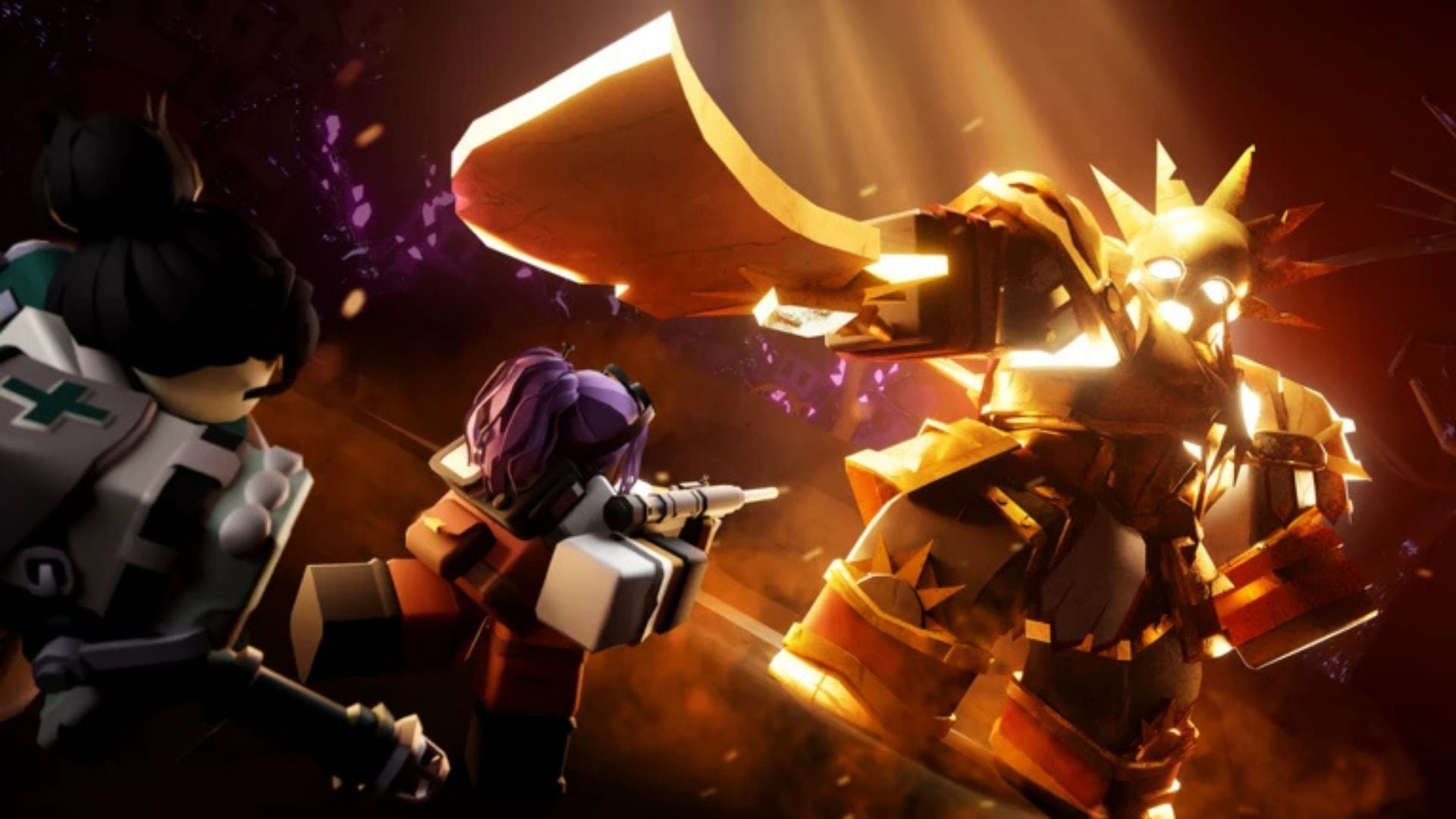 Thematic Tower Defense Simulator combat in The Hollow Roblox event with defenses positioned against shadowy creatures