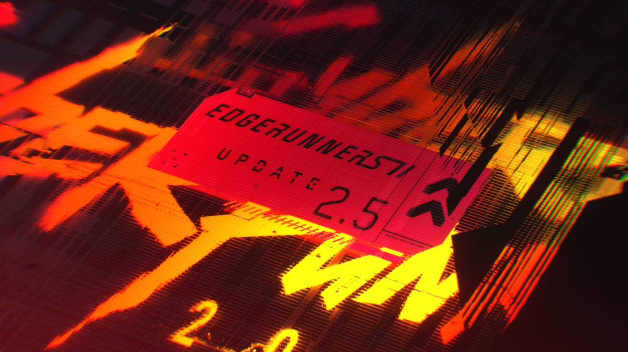 Arte oficial de Cyberpunk 2077 relacionada à atualização Edgerunners 2, versão 2.5
