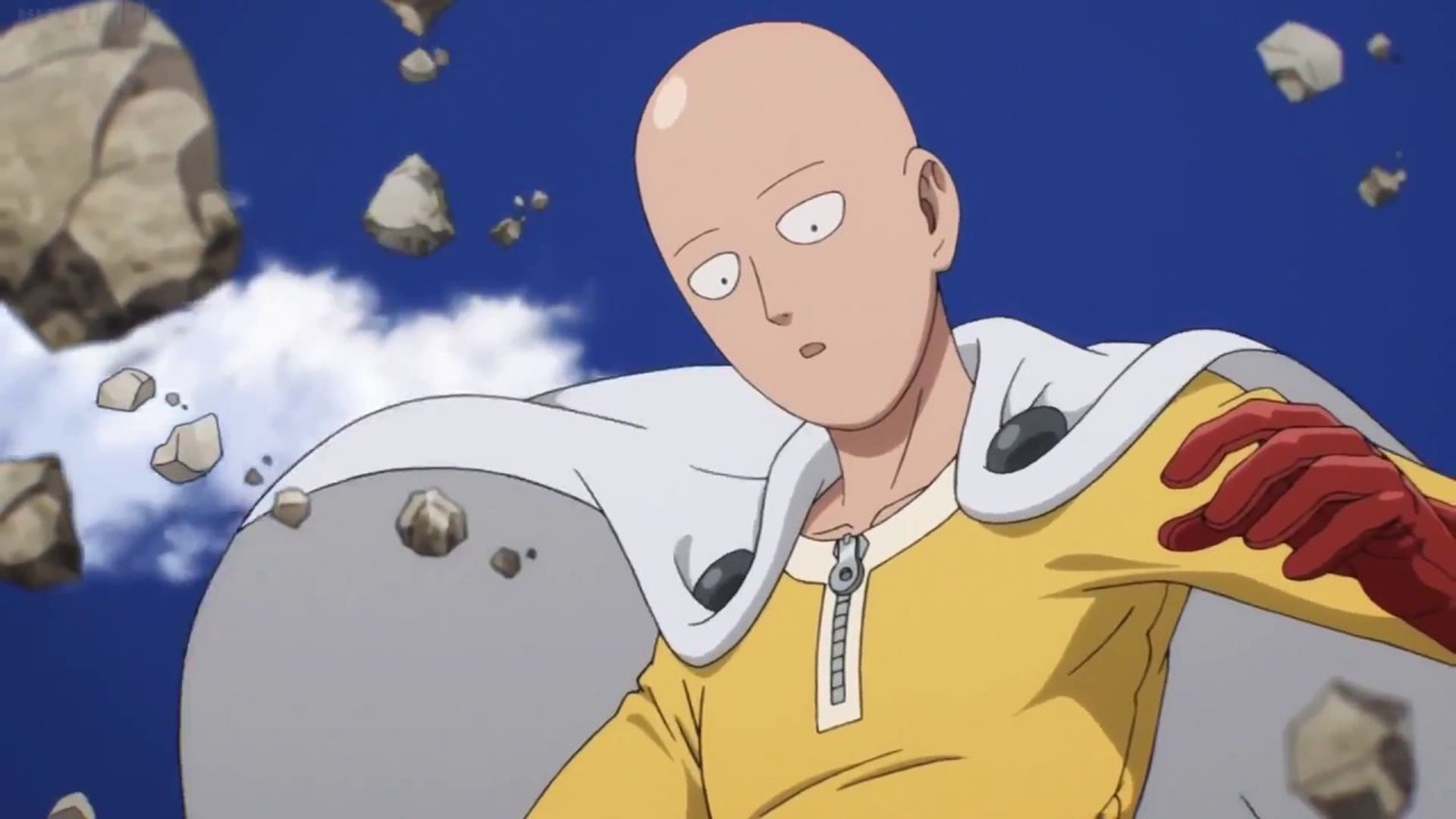 Saitama em combate durante One-Punch Man, anime de destaque na temporada de inverno de 2027