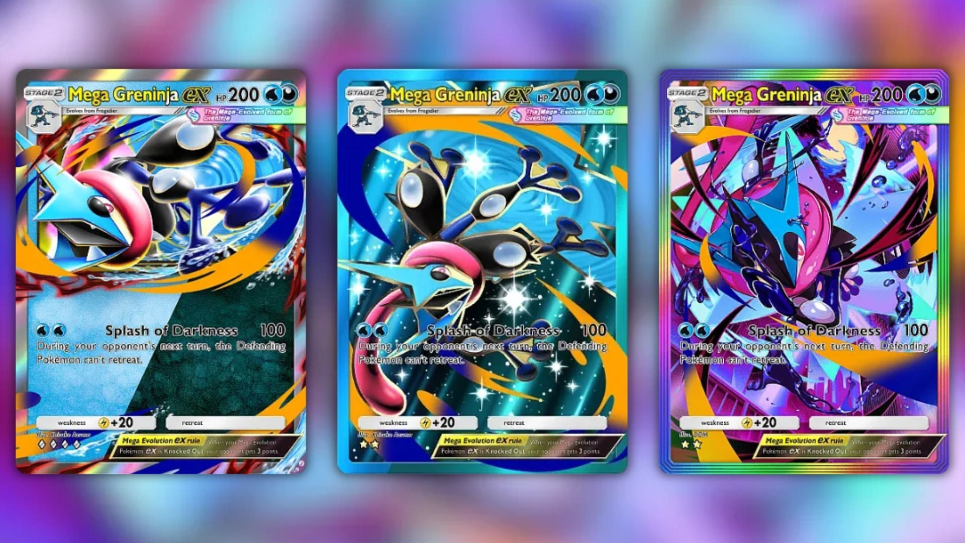 Variantes e mecânicas de Mega Greninja ex no Pokémon TCG Pocket