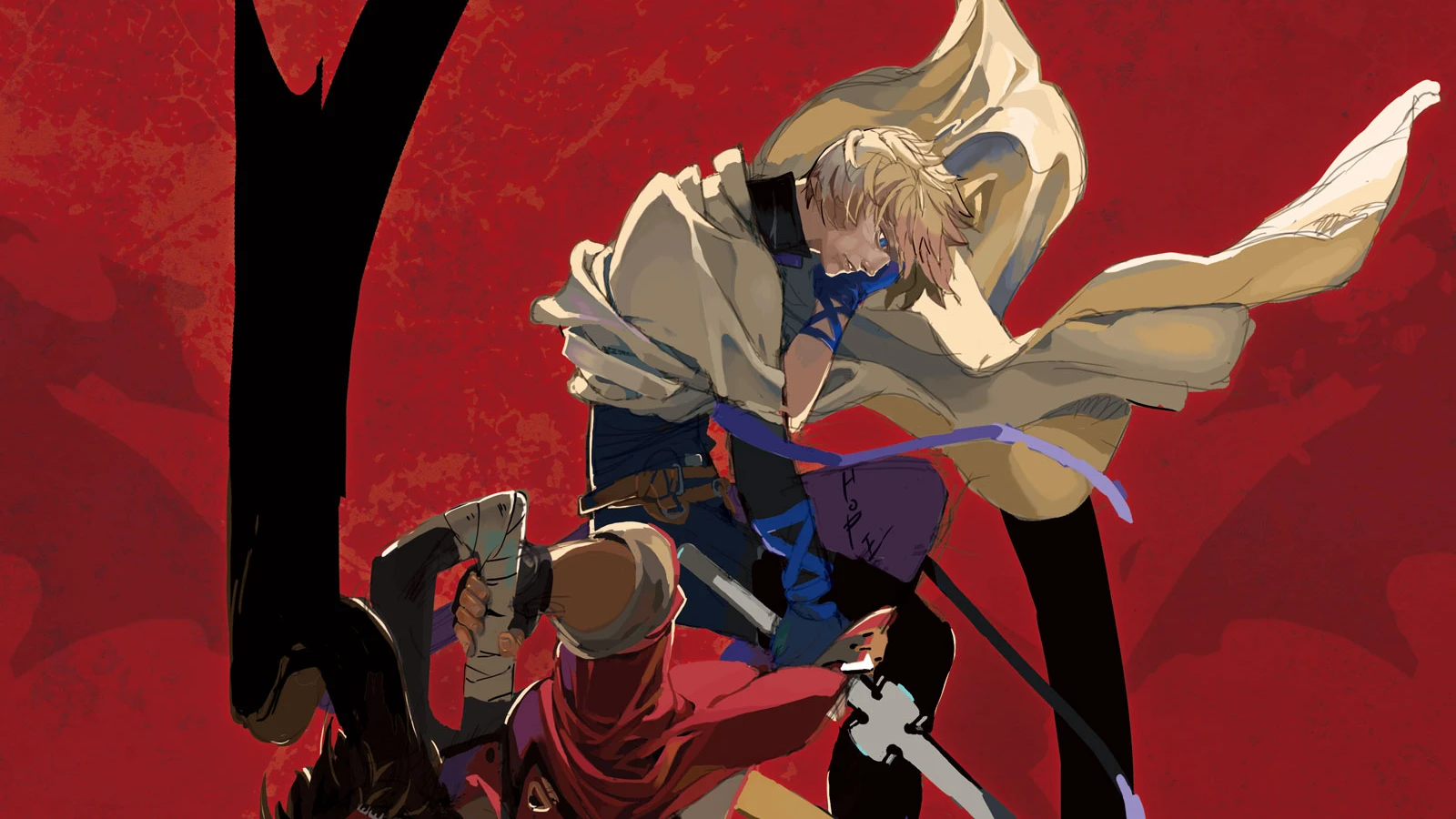 Arte oficial de Guilty Gear -Strive- destacando o confronto épico de guerreiros