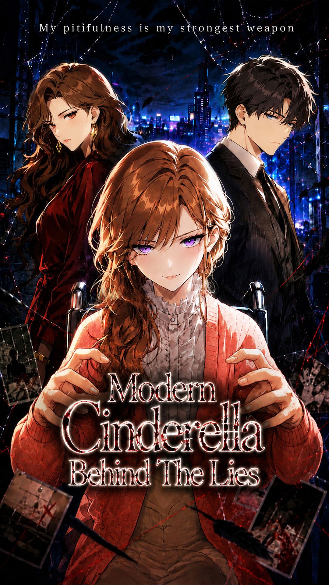 Cartel promocional de Modern Cinderella Behind the Lies, producción animada en formato vertical de RisingJoy