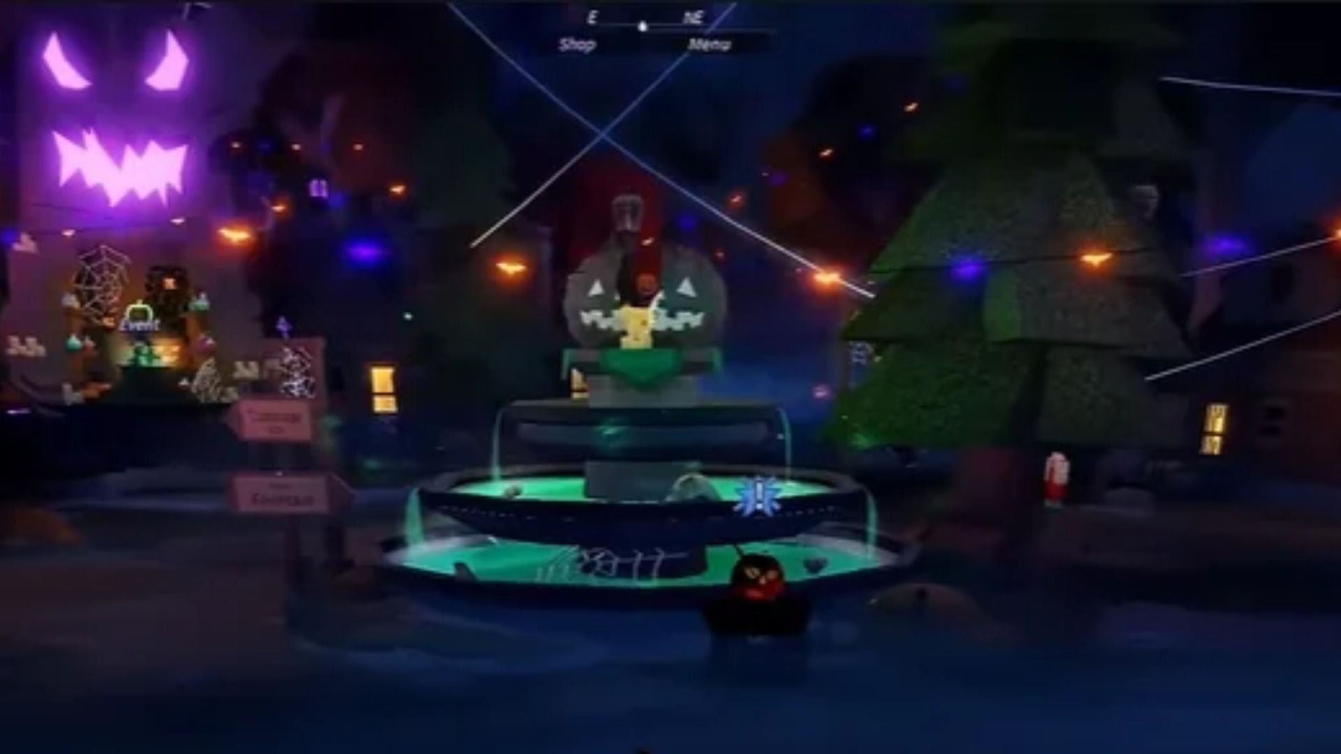Pumpkin King NPC standing in front of the mountain on Fischfright island