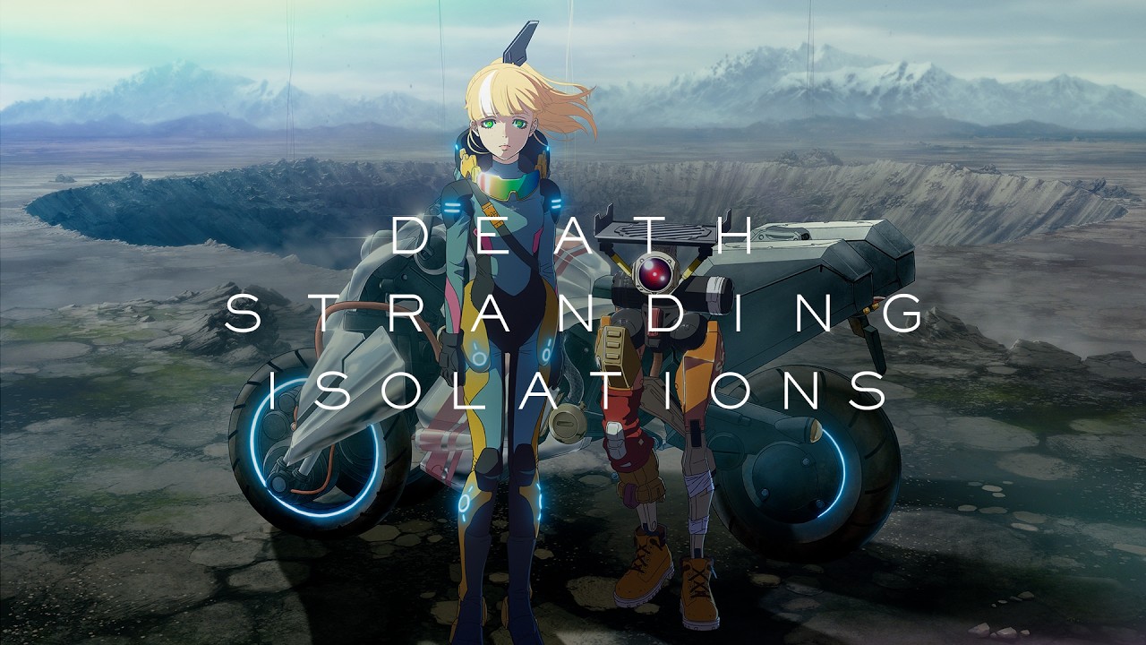 Scene from the official teaser trailer of Death Stranding Isolations revealing the anime title