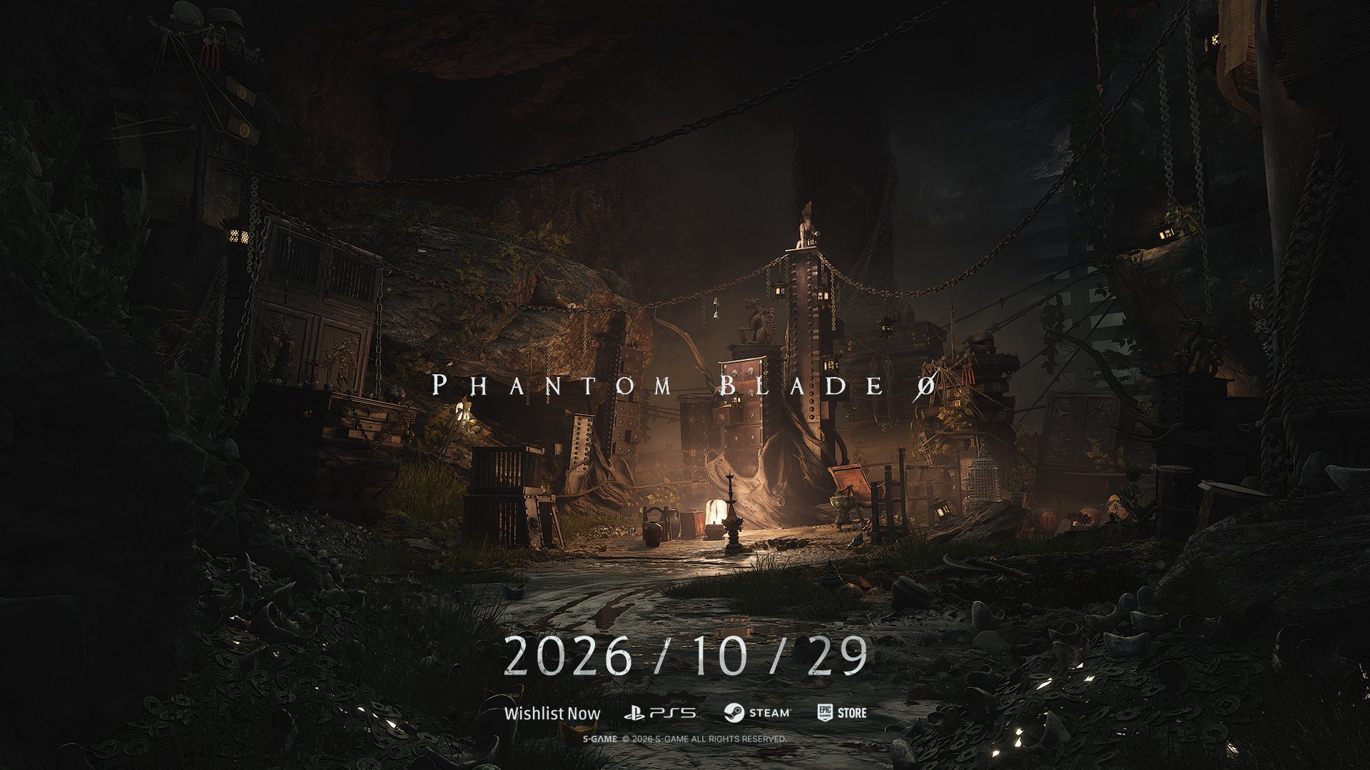 Arte oficial de Phantom Blade Zero que anuncia su estreno el 29 de octubre de 2026 en PS5 y PC