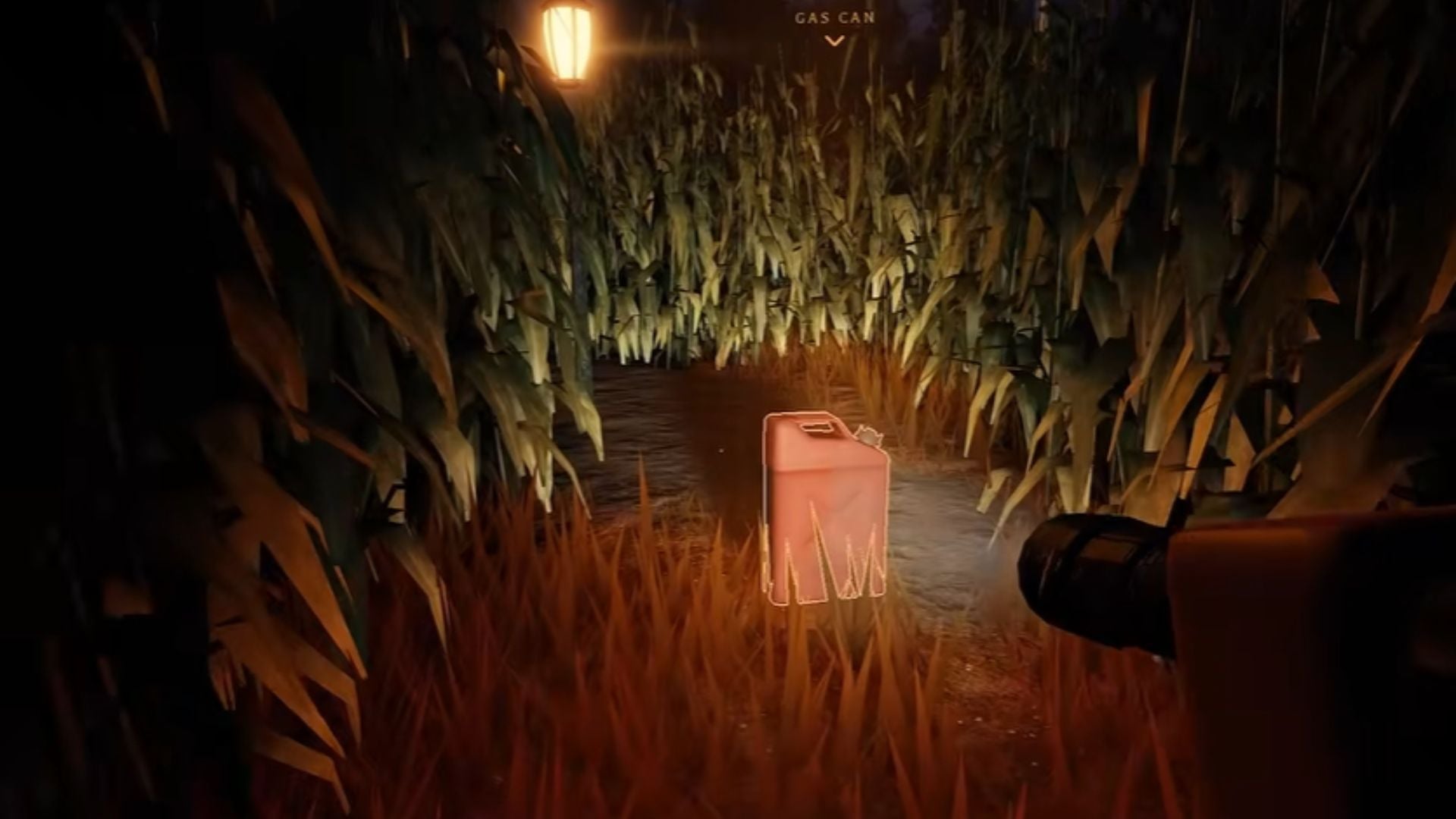 Bidón de combustible con haz de luz en el laberinto de Sleep Paralysis