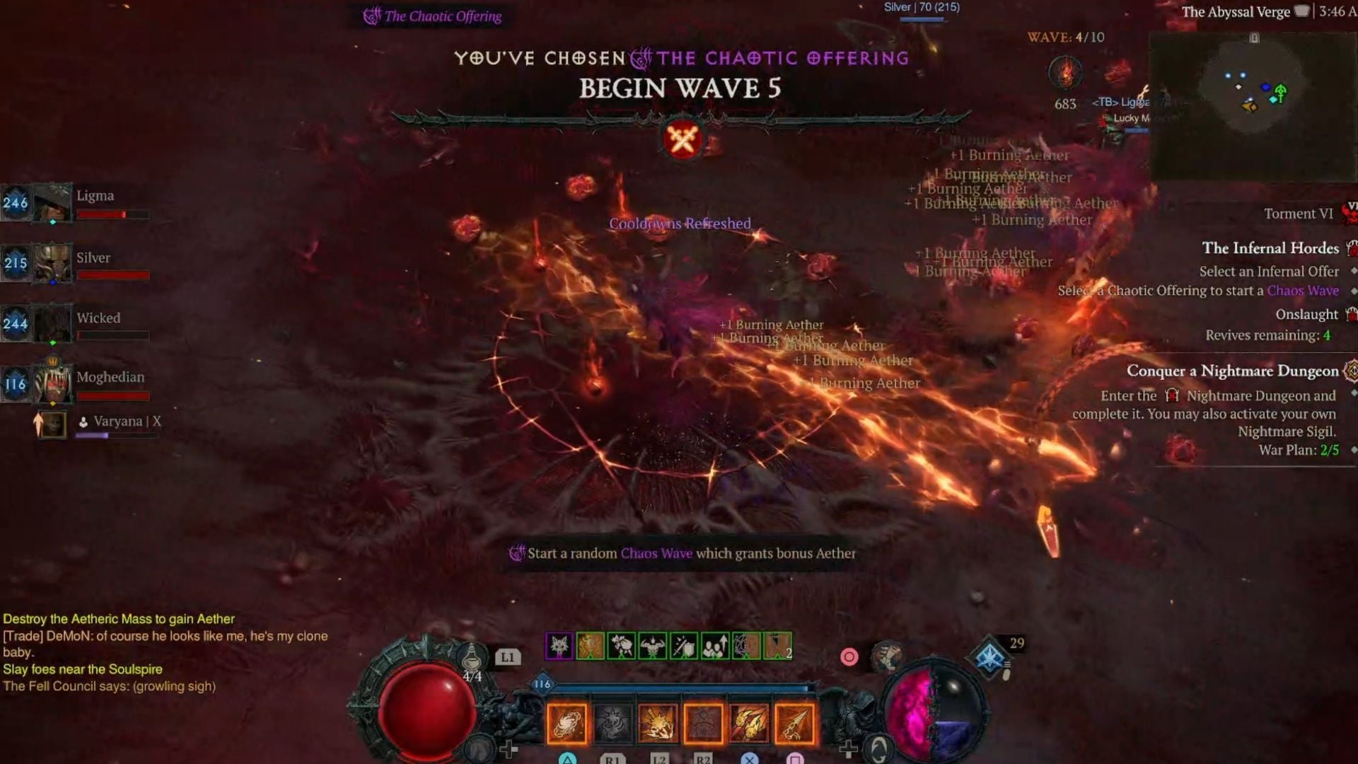Chaos Waves and Treasure Goblin swarms in Diablo 4