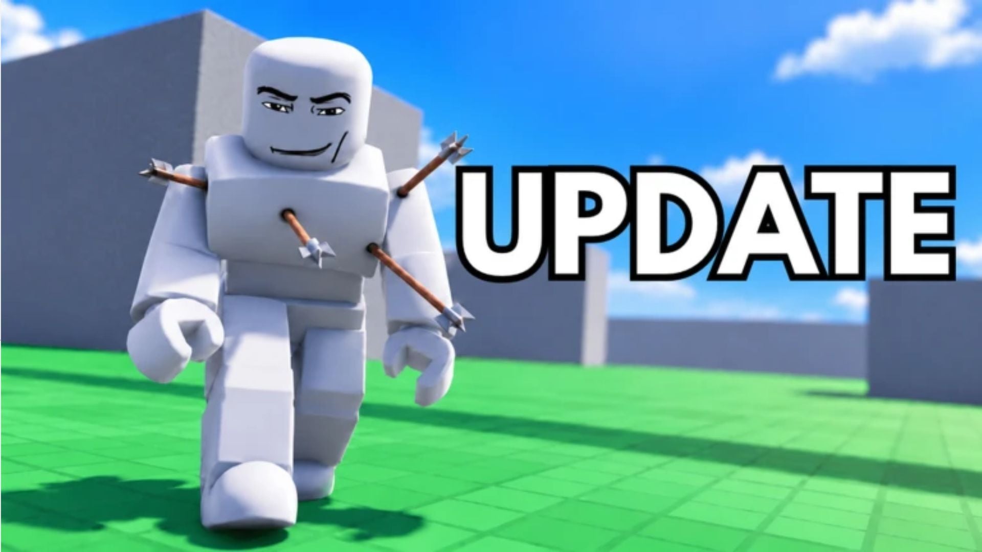 Arte oficial de Realistic Ragdoll Engine en Roblox con avatares en caída
