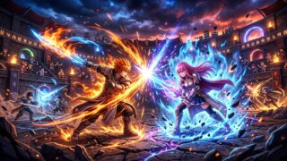 Batalha de guerreiros de anime no jogo Anime Zero no Roblox