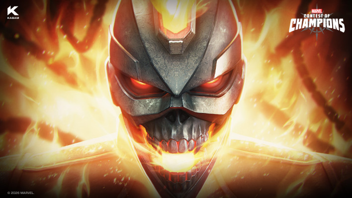 Arte promocional oficial de Ghost Rider Robbie Reyes en Marvel Contest of Champions